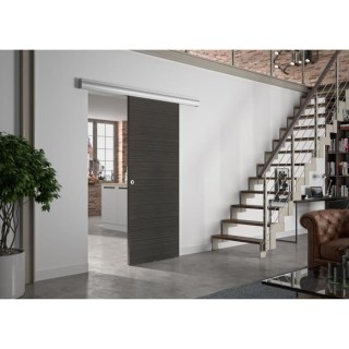 OPTIMUM Kit porte coulissante décor chene foncé MILANO + rail 2 amor