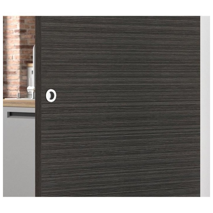 OPTIMUM Kit porte coulissante décor chene foncé MILANO + rail 2 amor