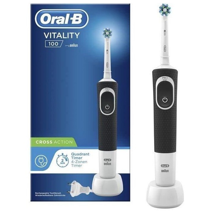 Oral-B Vitality 100 Brosse a Dents Électrique Rechargeable, 1 Manche,