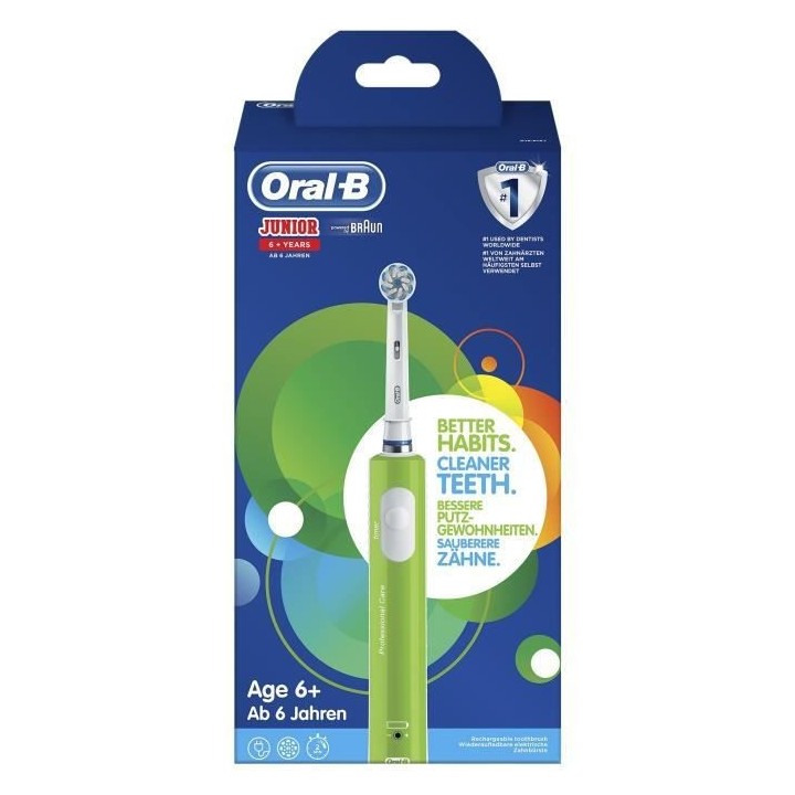 Oral-B Junior Brosse a Dents Électrique Rechargeable avec 1 Manche, 1