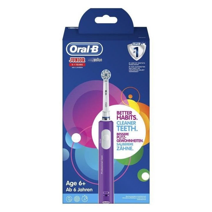 Oral-B Brosse a Dents Électrique Junior +6 ans Violette