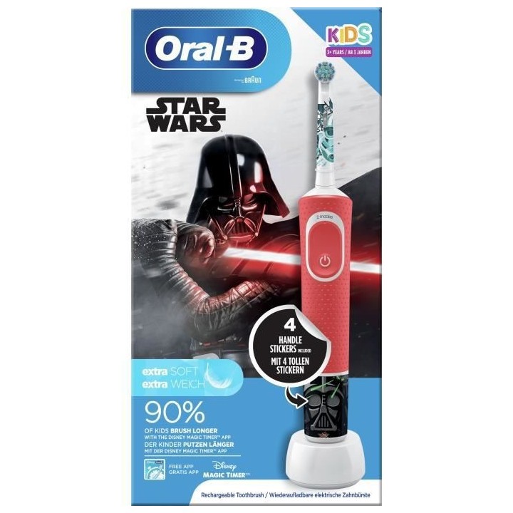 Oral-B Kids Brosse a Dents Électrique Rechargeable avec 1 Manche et 1