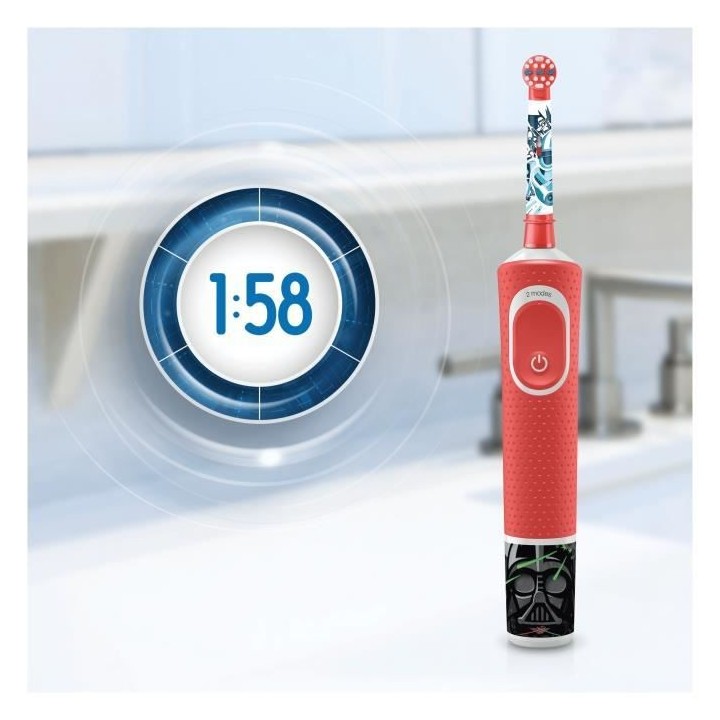 Oral-B Kids Brosse a Dents Électrique Rechargeable avec 1 Manche et 1