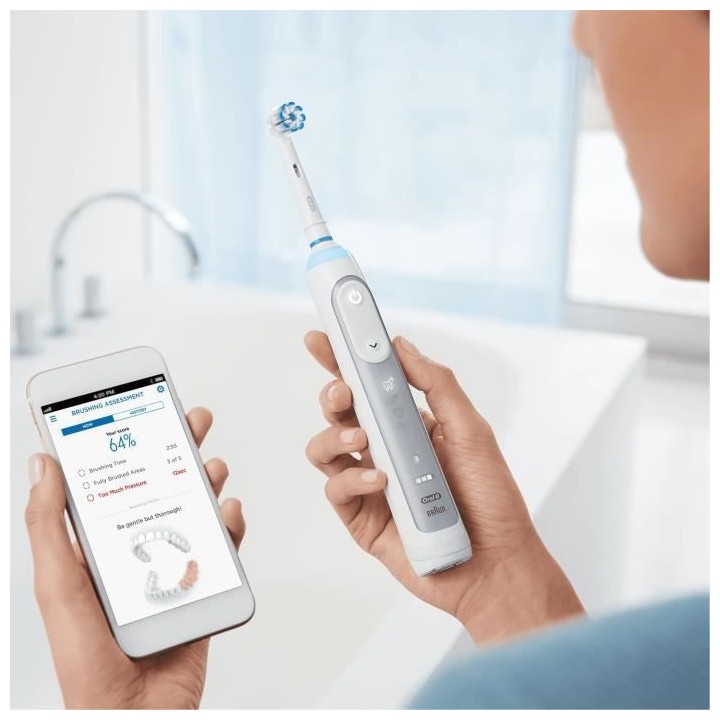 Oral-B PRO 8000 Brosse a Dents Électrique Rechargeable, 1 Manche Conn