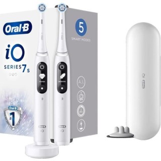Oral-B iO 7s Duopack Brosse a Dents Électrique Rechargeable, 2 Manche