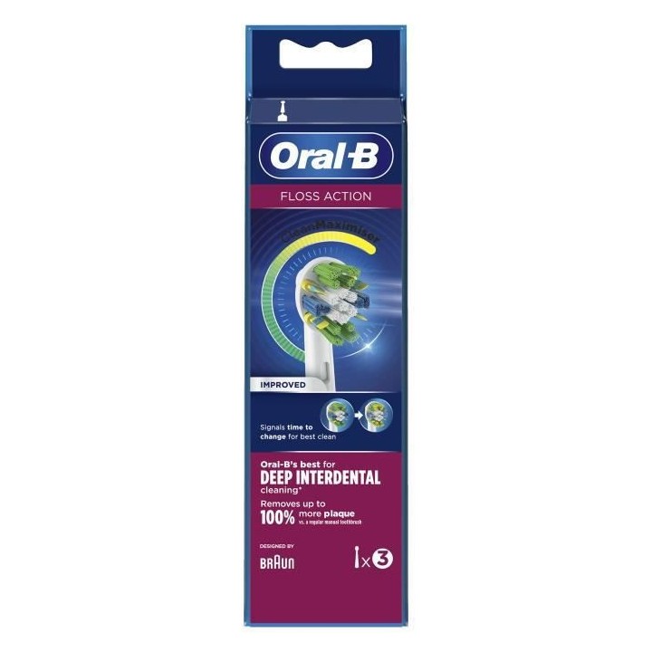 Oral-B Brossette de Rechange FlossAction avec Technologie CleanMaximis