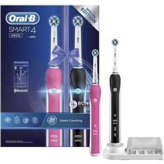 Oral-B Smart 4 Duopack Brosse a Dents Électrique Rechargeable avec 2