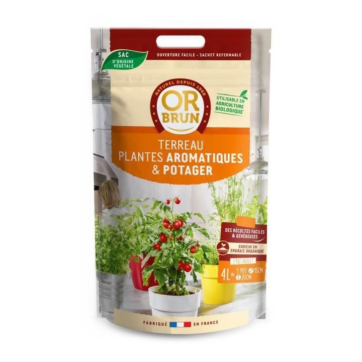 OR BRUN-TERREAU POTAGER ET AROMATIQUE 4L