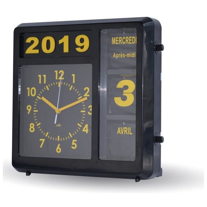 ORIUM Horloge a date a volets Visual - Caracteres grand format - Grand
