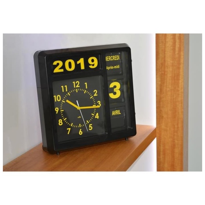 ORIUM Horloge a date a volets Visual - Caracteres grand format - Grand