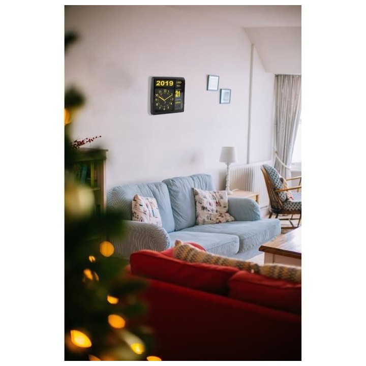 ORIUM Horloge a date a volets Visual - Caracteres grand format - Grand