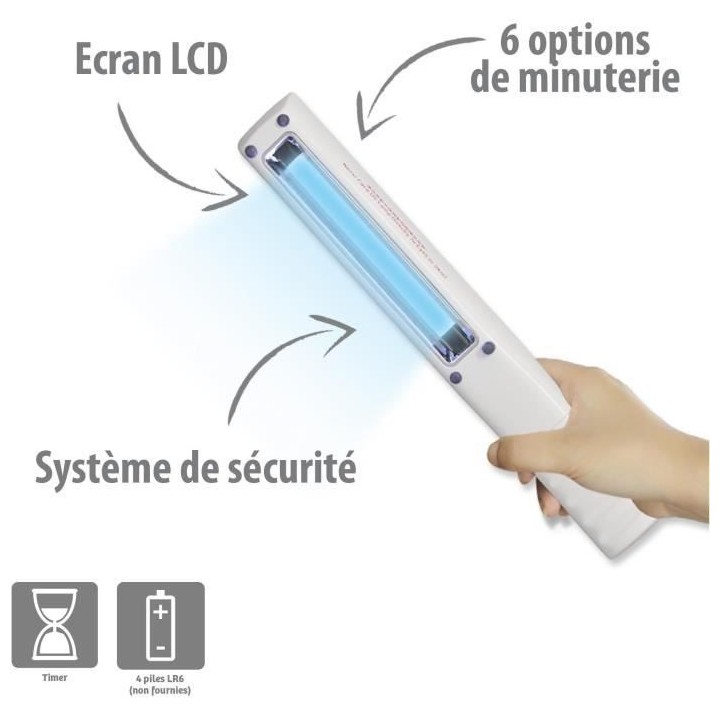 ORIUM Lampe a désinfection UV portable Vertex