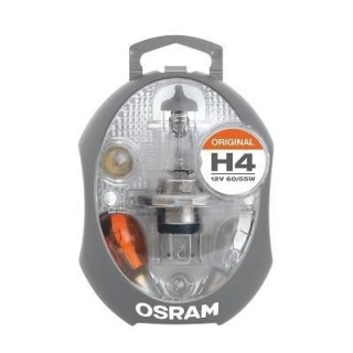 Coffret secours 6 ampoules voiture H4 12 Volts Osram Ref 873398