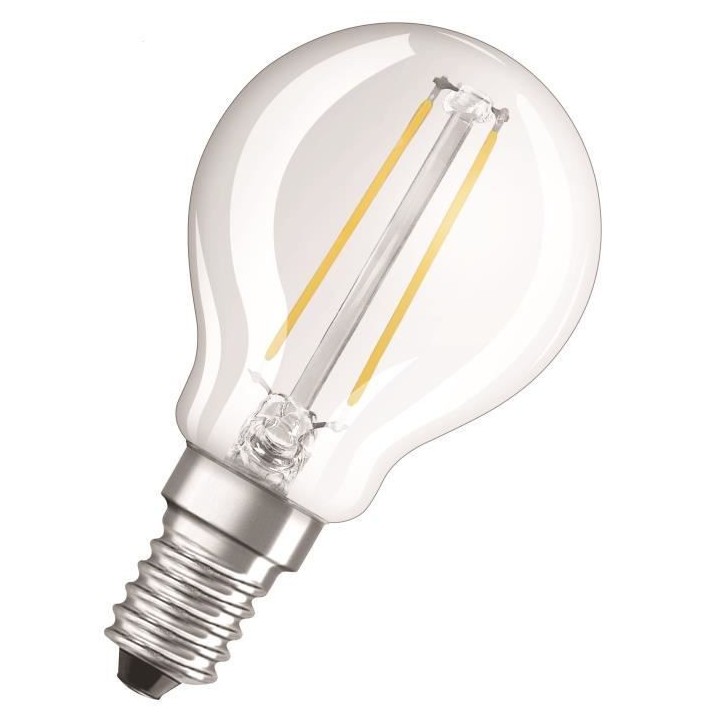 OSRAM Ampoule LED E14 sphérique claire 1,2 W équivalent a 15 W blanc