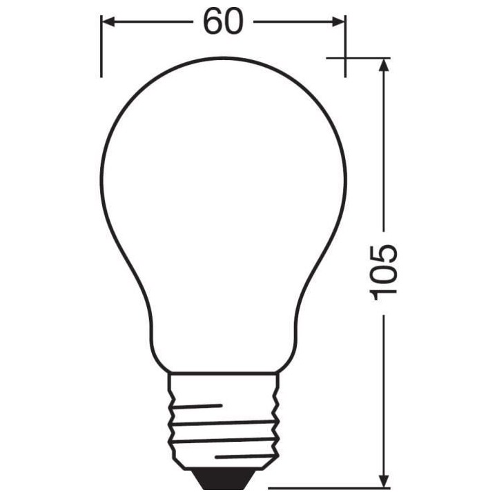 OSRAM Ampoule LED Standard verre dépoli variable 5W 40 E27 chaud