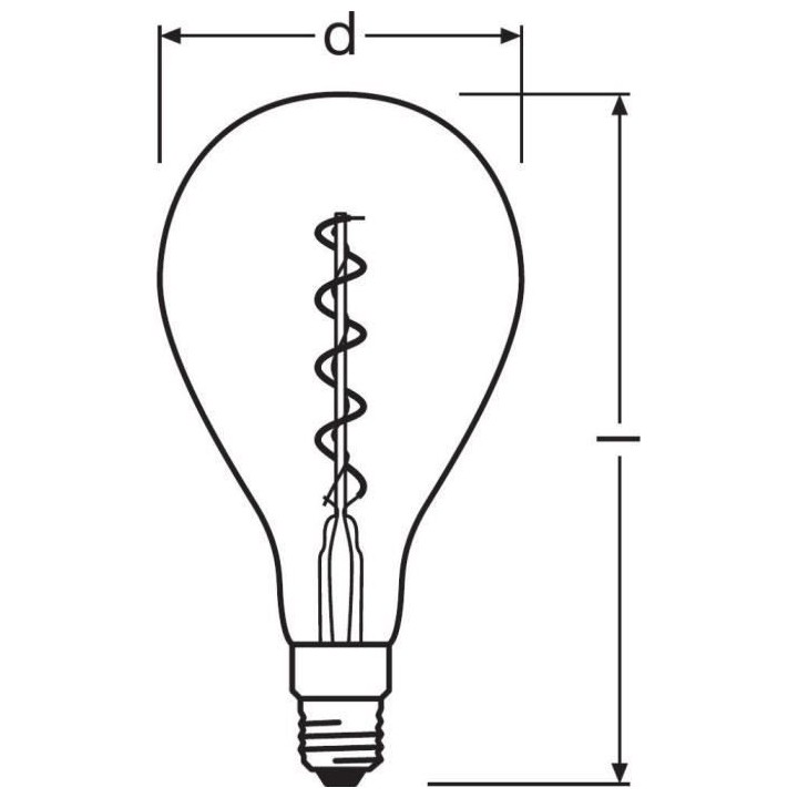 OSRAM Edition 1906 Ampoule LED Standard 160mm clair fil var OR 5W 28 E