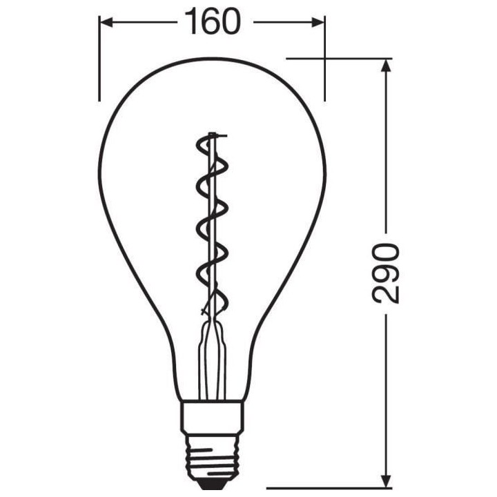 OSRAM Edition 1906 Ampoule LED Standard 160mm cl fil var SMOKE 5W 12 E