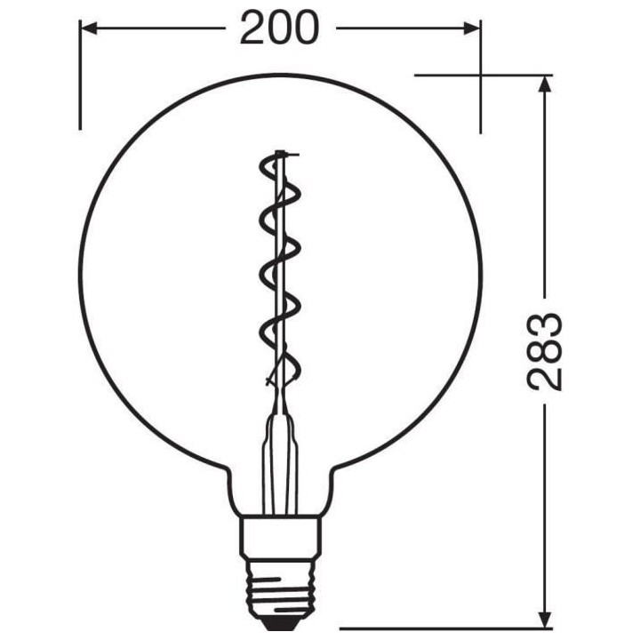 OSRAM Edition 1906 Globe 200mm LED clair filament var SMOKE 5W 12 E27