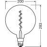 OSRAM Edition 1906 Globe 200mm LED clair filament var SMOKE 5W 12 E27 chaud