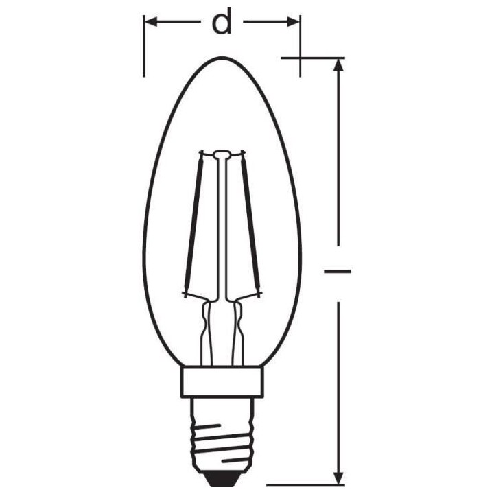 OSRAM Edition 1906 Flamme torsadée LED clair filament OR 1,5W 12 E14