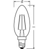 OSRAM Edition 1906 Flamme torsadée LED clair filament OR 1,5W 12 E14 chaud