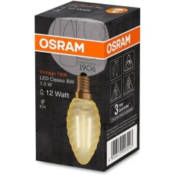 OSRAM Edition 1906 Flamme torsadée LED clair filament OR 1,5W 12 E14 chaud