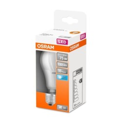 OSRAM Ampoule LED Standard dépolie avec radiateur 10W 75 E27 froid