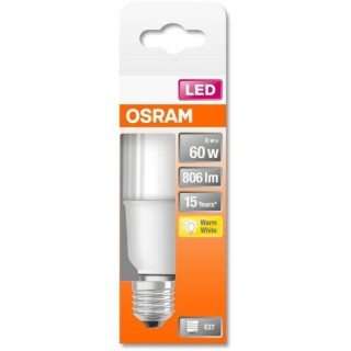 OSRAM Ampoule Stick LED dépoli avec radiateur 8W 60 E27 chaud