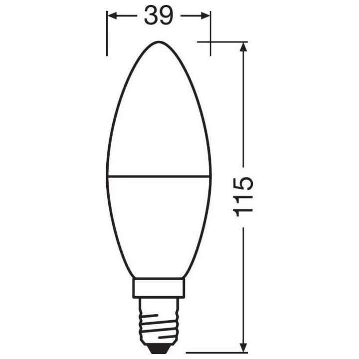 OSRAM Ampoule LED Flamme dépolie avec radiateur 7,5W 60 E14 chaud