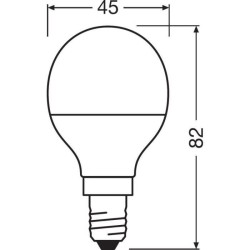 OSRAM Ampoule LED Sphérique dépolie avec radiateur 5,5W 40 E14 froid