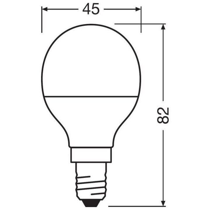 OSRAM Ampoule LED Sphérique dépolie avec radiateur 5,5W 40 E14 froid