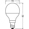 OSRAM Ampoule LED Sphérique dépolie avec radiateur 5,5W 40 E14 froid