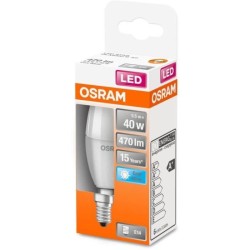 OSRAM Ampoule LED Flamme dépolie avec radiateur 5,5W 40 E14 froid