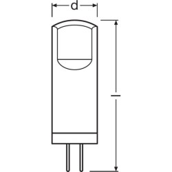 OSRAM Ampoule LED Capsule claire 1,8W 20 G4 chaud