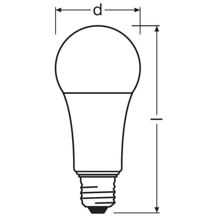 OSRAM Ampoule LED Standard dépolie radiateur variable 21W 150 E27 cha