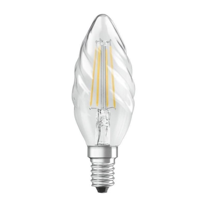 OSRAM Ampoule LED Flamme torsadée clair filament 4W 40 E14 chaud