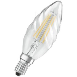 OSRAM Ampoule LED Flamme torsadée clair filament 4W 40 E14 chaud