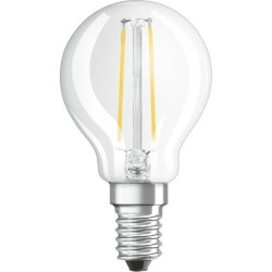 OSRAM Ampoule LED Sphérique clair filament 1,5W 15 E14 chaud