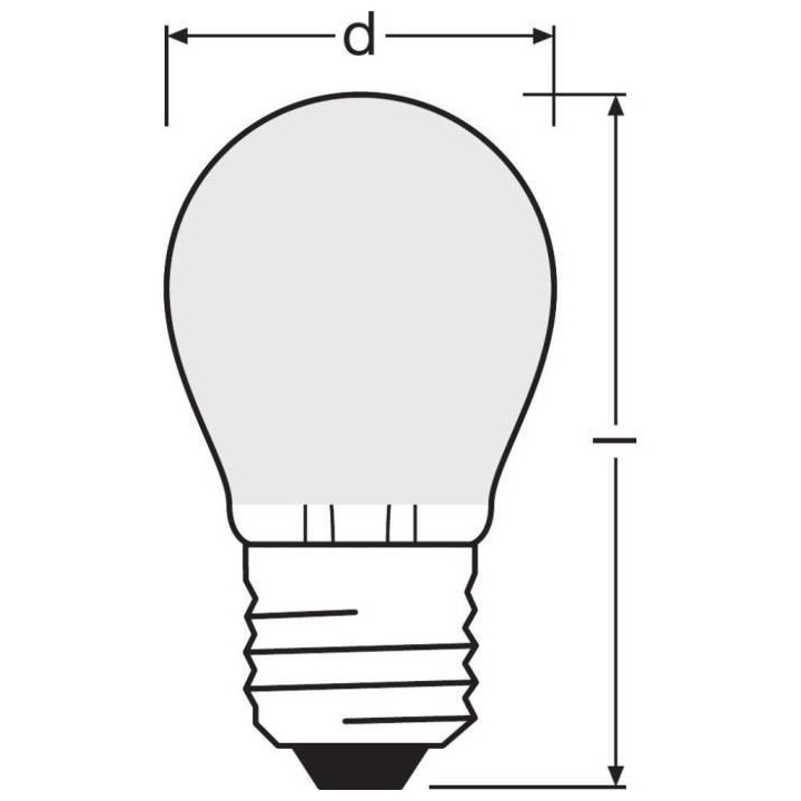 OSRAM Ampoule LED Sphérique verre dépoli 7W 60 E27 chaud
