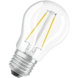 OSRAM Ampoule LED Sphérique clair filament 4W 40 E27 chaud