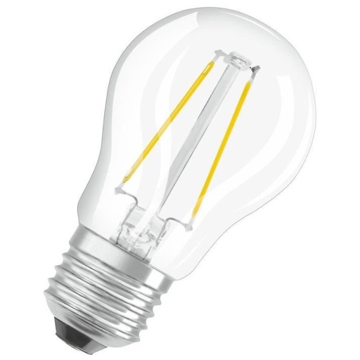 OSRAM Ampoule LED Sphérique clair filament 4W 40 E27 chaud