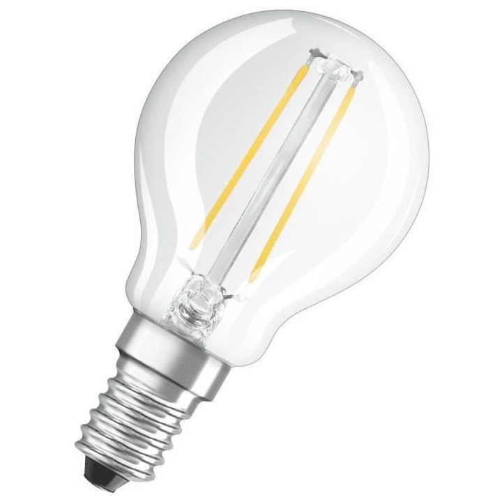 OSRAM Ampoule LED Sphérique clair filament 2,5W 25 E14 chaud