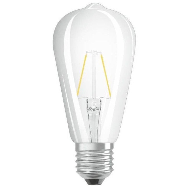 OSRAM Ampoule LED Edison clair filament 2,5W 25 E27 chaud