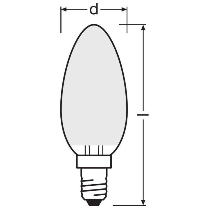 OSRAM Ampoule LED Flamme verre dépoli variable 4,5W 40 E14 chaud