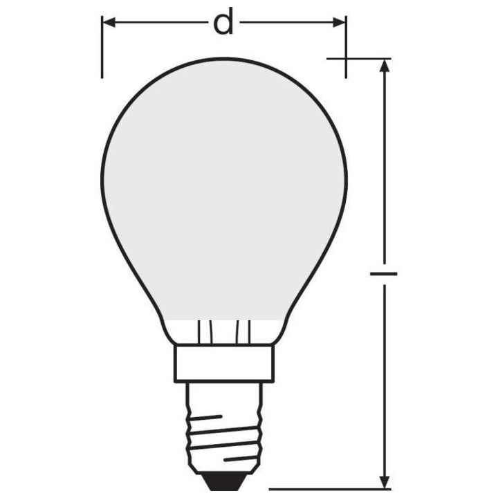 OSRAM Ampoule LED Sphérique verre dépoli 4W 40 E14 froid