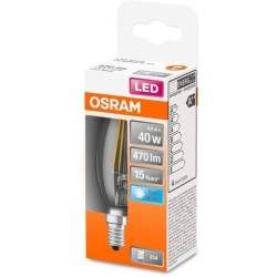 OSRAM Ampoule LED Flamme clair filament 4W 40 E14 froid