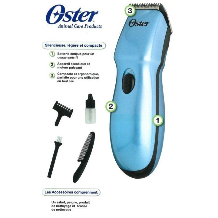 OSTER Mini tondeuse sans fil pour chien