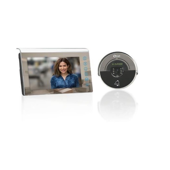 OTIO Visiophone 2 fils écran couleur 7 pouces LCD effet miroir avec m