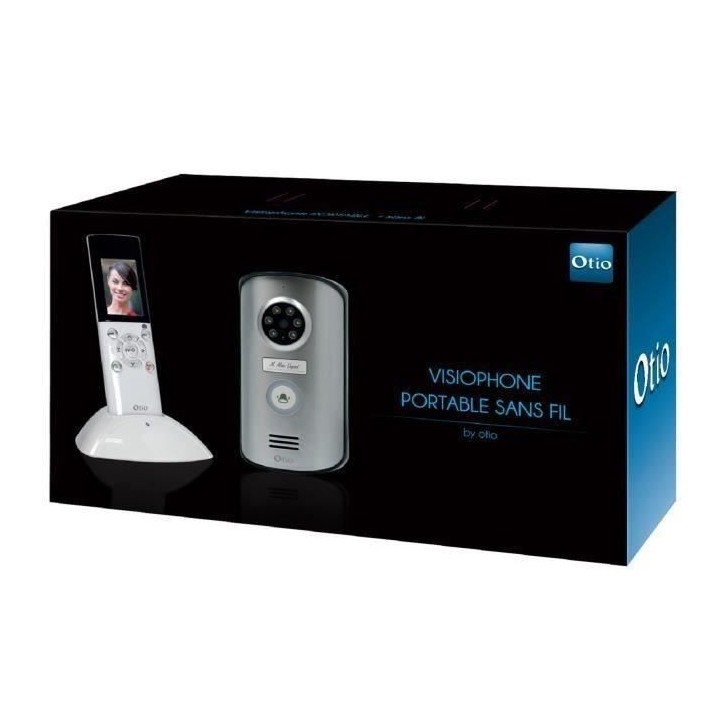 OTIO Visiophone sans fil portatif écran LCD 2,3 pouces avec mémoire