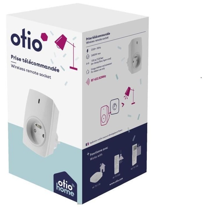 OTIO Prise connectée pilotable a distance ou avec télécommande